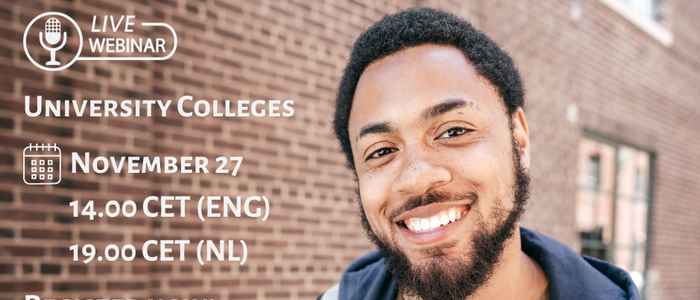 Student announcement University College Webinar