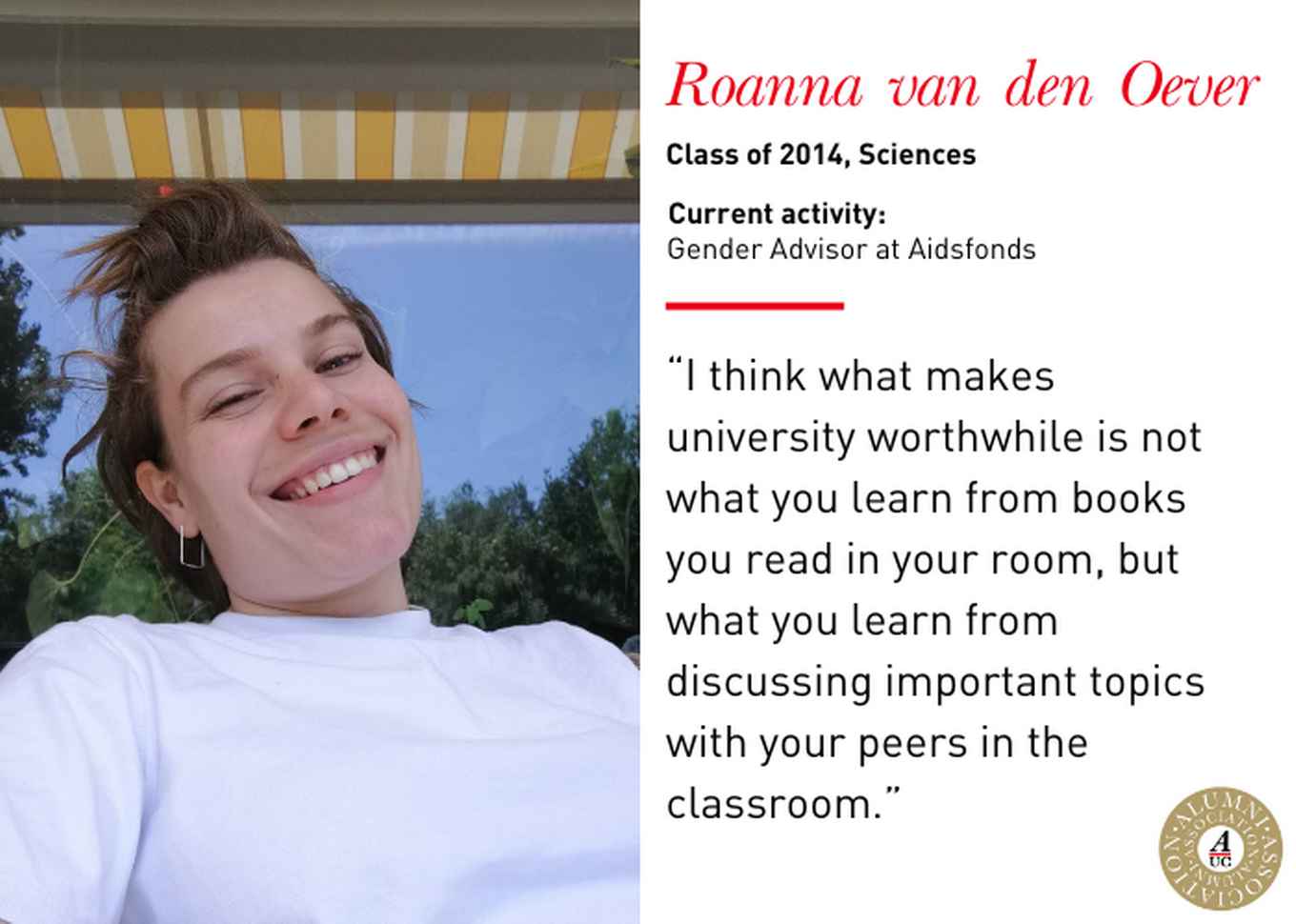 Roanna van den Oever AUCAA profile